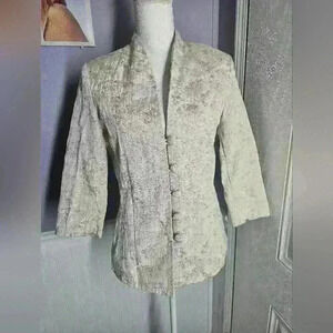 Jaclyn Smith cream and pink blazer size 10